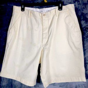 Madison Clothing Men's Size 36 10-Inch Inseam Yellow Cotton Chino Shorts NWT